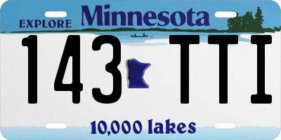 MN license plate 143TTI