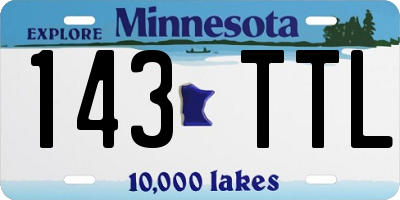 MN license plate 143TTL