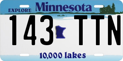 MN license plate 143TTN