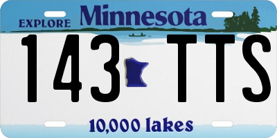 MN license plate 143TTS