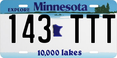 MN license plate 143TTT