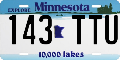 MN license plate 143TTU