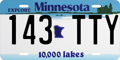 MN license plate 143TTY