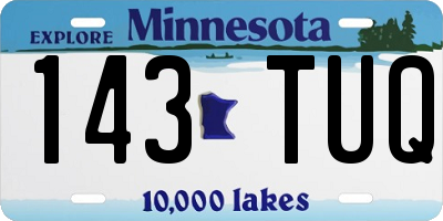 MN license plate 143TUQ