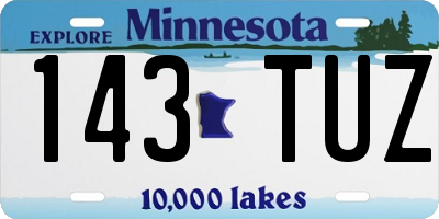 MN license plate 143TUZ