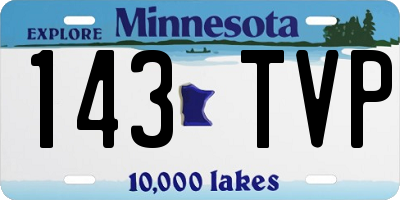 MN license plate 143TVP
