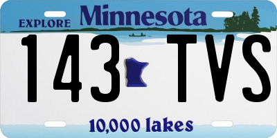 MN license plate 143TVS