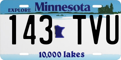 MN license plate 143TVU