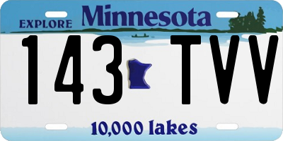MN license plate 143TVV