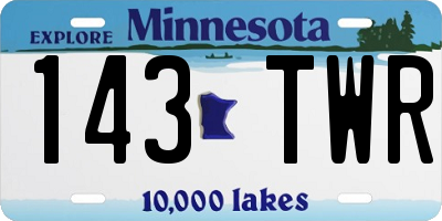 MN license plate 143TWR