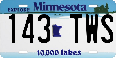 MN license plate 143TWS