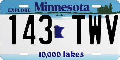 MN license plate 143TWV