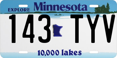 MN license plate 143TYV