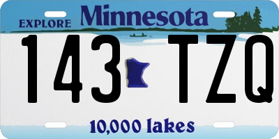 MN license plate 143TZQ