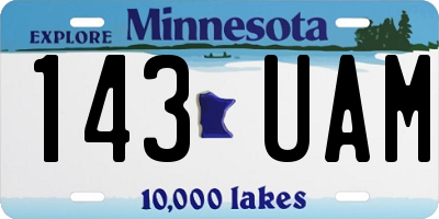MN license plate 143UAM