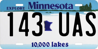 MN license plate 143UAS