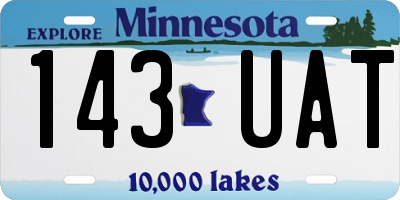 MN license plate 143UAT