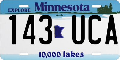 MN license plate 143UCA