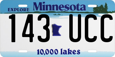 MN license plate 143UCC