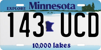 MN license plate 143UCD