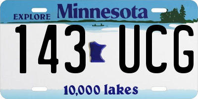 MN license plate 143UCG