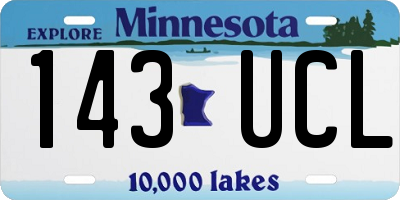 MN license plate 143UCL