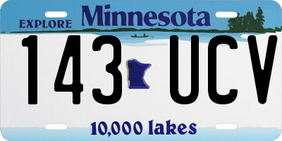 MN license plate 143UCV