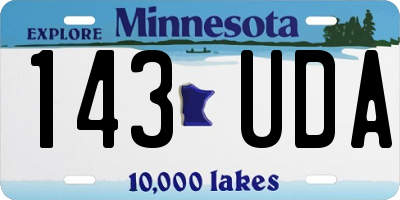 MN license plate 143UDA