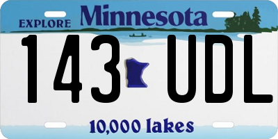 MN license plate 143UDL