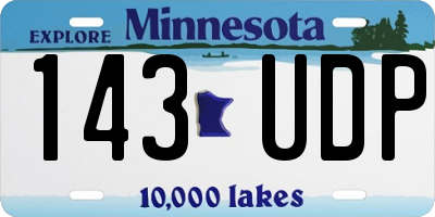 MN license plate 143UDP