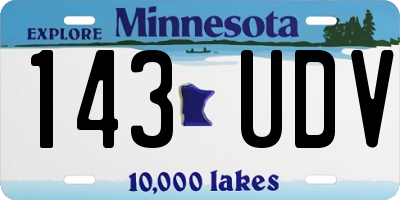 MN license plate 143UDV