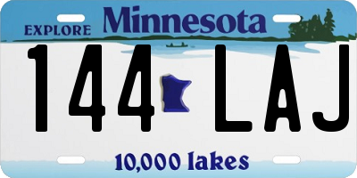 MN license plate 144LAJ