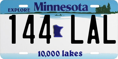 MN license plate 144LAL