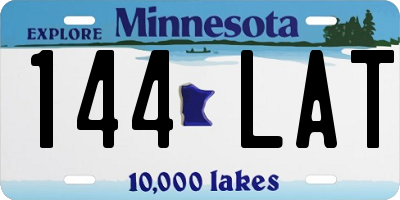 MN license plate 144LAT
