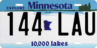 MN license plate 144LAU