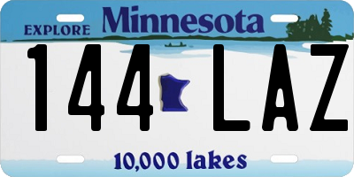 MN license plate 144LAZ