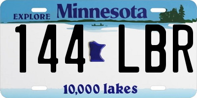 MN license plate 144LBR