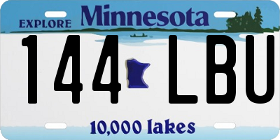 MN license plate 144LBU