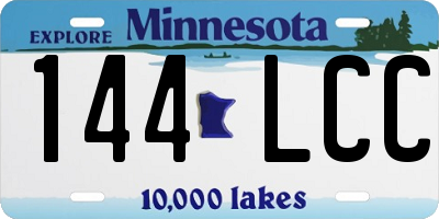 MN license plate 144LCC