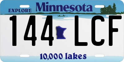 MN license plate 144LCF