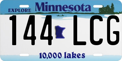 MN license plate 144LCG