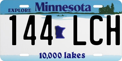 MN license plate 144LCH