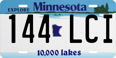 MN license plate 144LCI