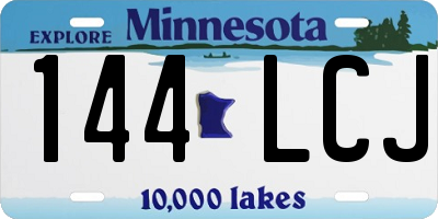MN license plate 144LCJ