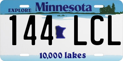 MN license plate 144LCL