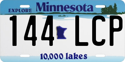 MN license plate 144LCP