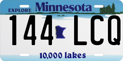 MN license plate 144LCQ
