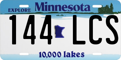 MN license plate 144LCS
