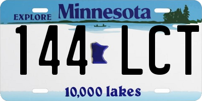 MN license plate 144LCT