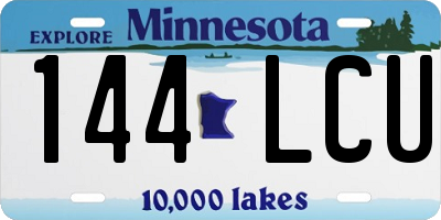 MN license plate 144LCU